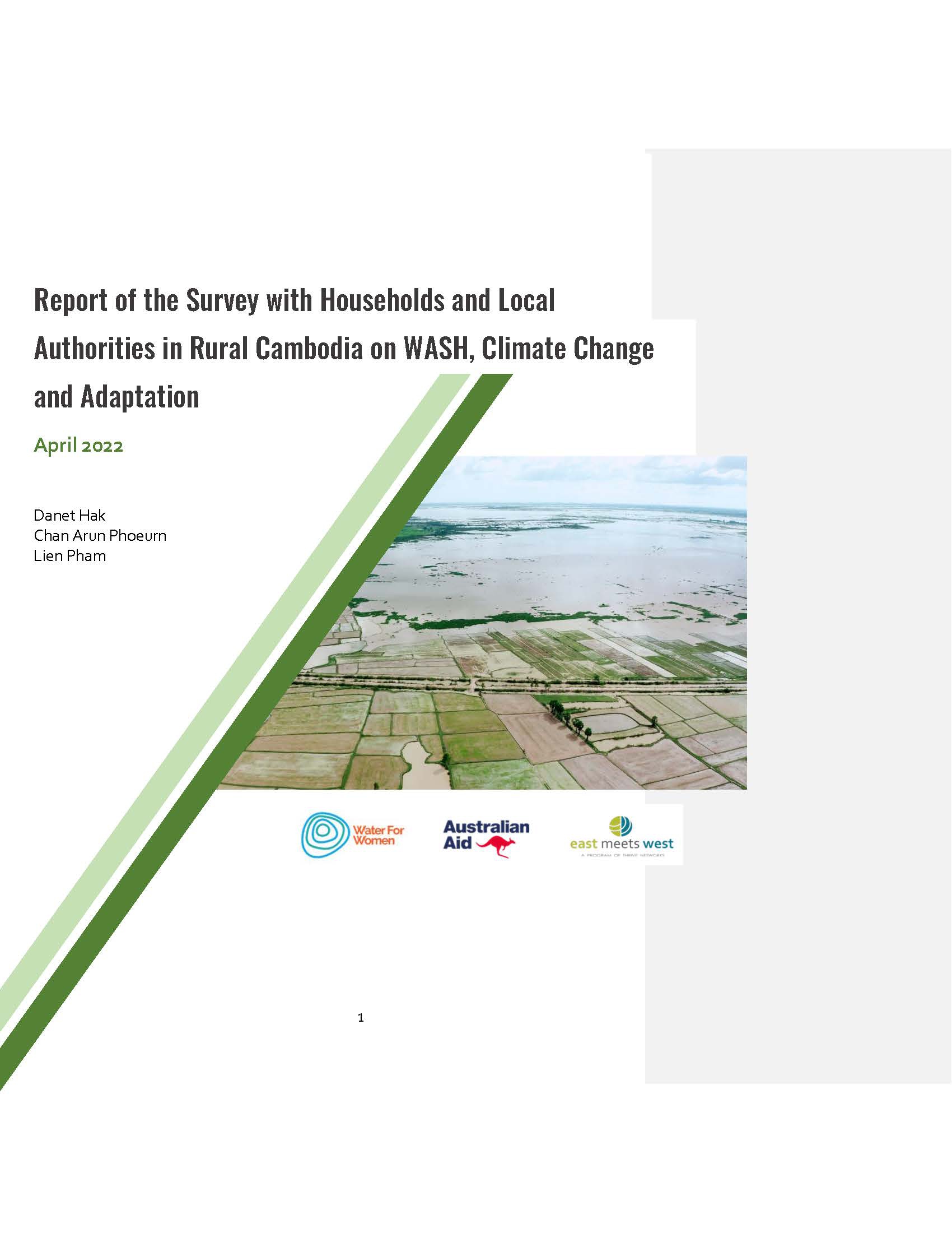 Report of the Survey with Households and Local Authorities in Rural Cambodia on WASH, Climate Change and Adaptation