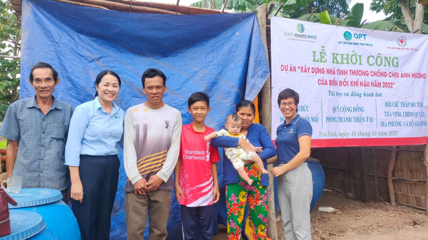 MOU signing and kick-off ceremony of the project “Building climate resilient compassion homes in 2022 in Tra Vinh province”